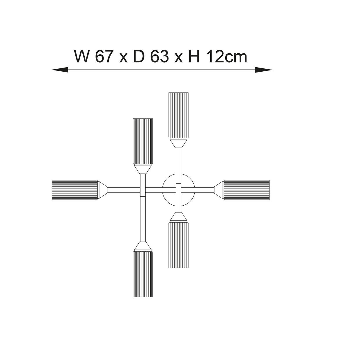 BADEZIMMER-DECKENLEUCHTE  67/12 cm    - Klar/Schwarz, KONVENTIONELL, Glas (67/12cm) - ENDON