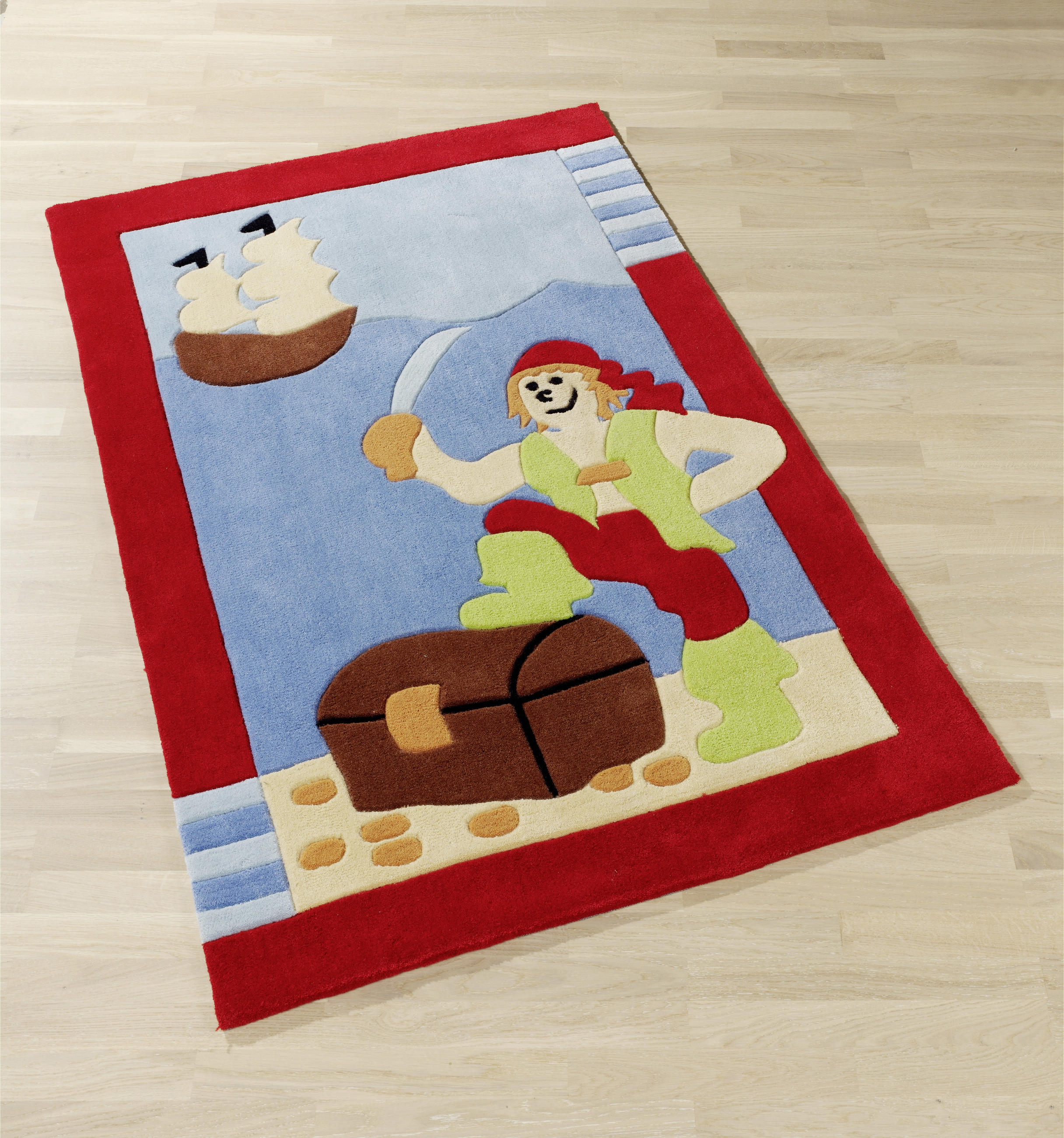 KINDERTEPPICH 110/170 cm BC Kids  - Blau/Rot, Trend, Naturmaterialien/Textil (110/170cm) - Ben'n'jen