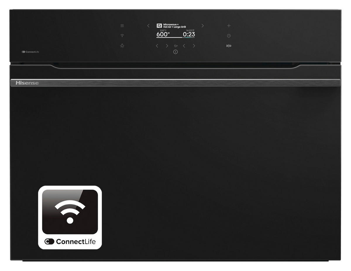 KOMPAKTBACKOFEN BIM406A8B  - Schwarz, Basics, Glas/Metall (59,5/45,5/54,6cm) - Hisense