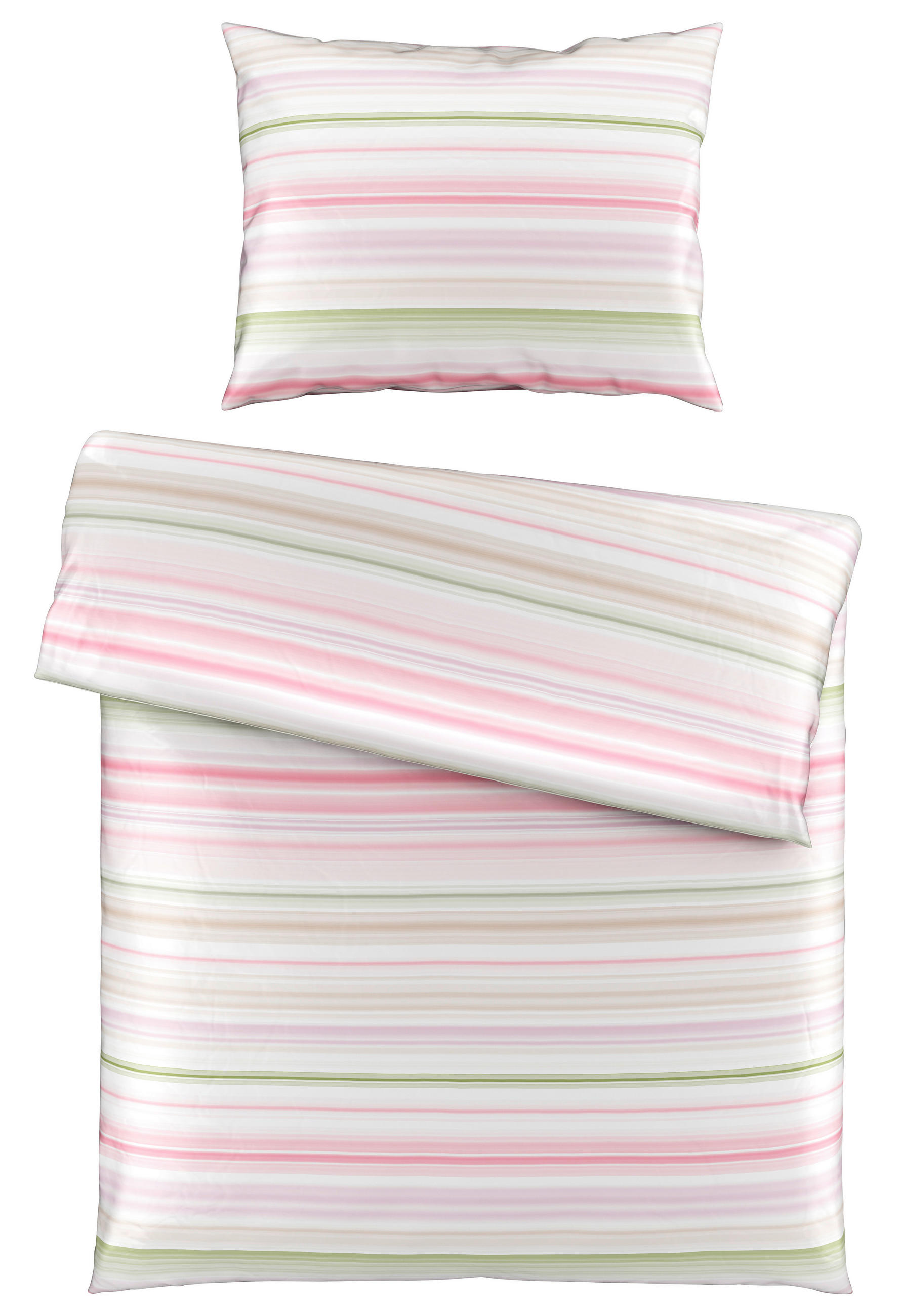 BETTWÄSCHESET Satin 160/210 cm  65 cm/100 cm  - Taupe, Konventionell, Textil (160/210cm) - Esposa