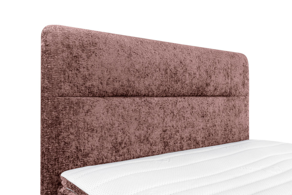 POSTELJA BOXSPRING 140 cm   x 200 cm  , tekstil vinsko rdeča  - črna/vinsko rdeča, Design, kovina/tekstil (140/200cm) - Esposa