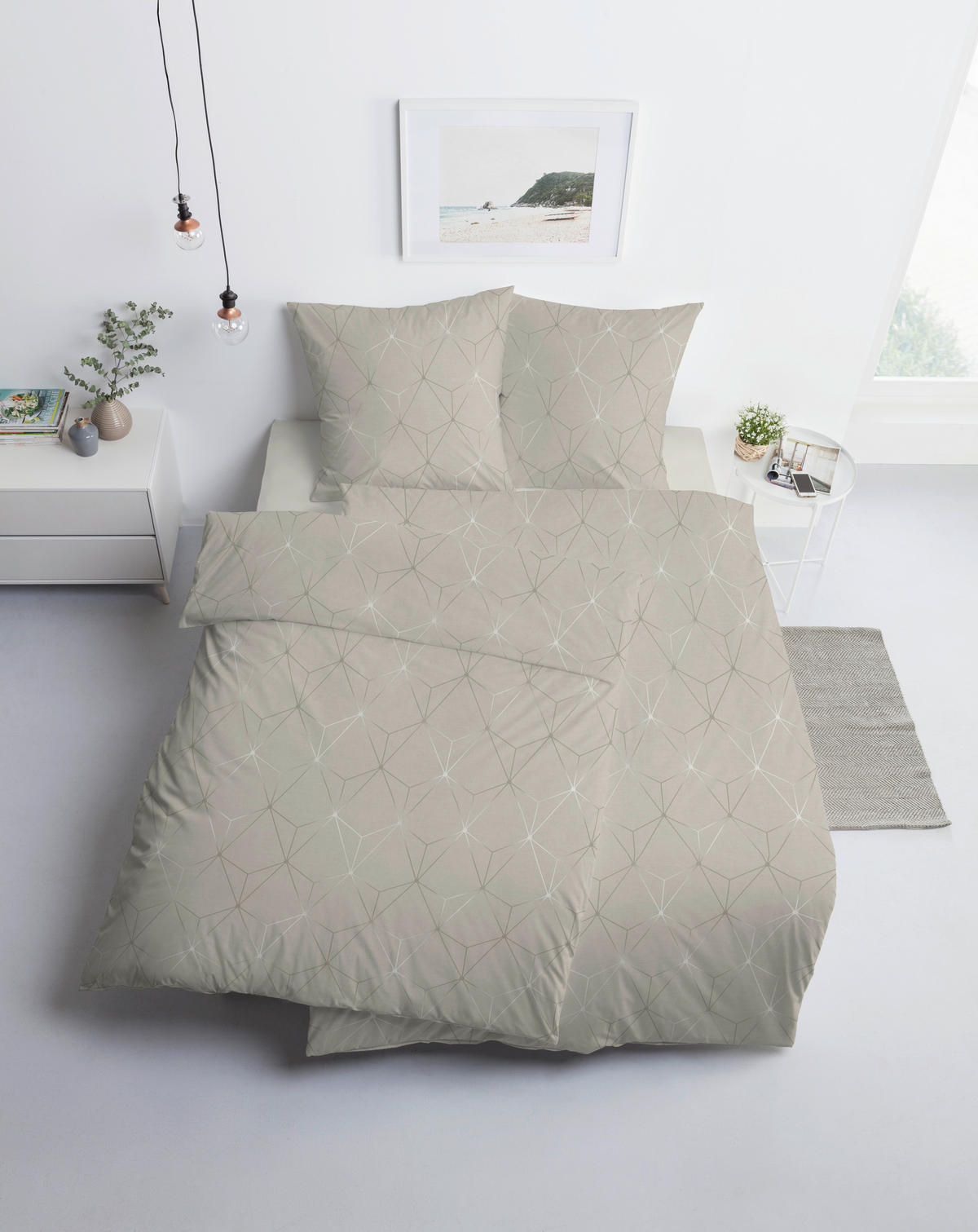 BETTWÄSCHE Atelier Flanell 135/200 cm  - Beige, Design, Textil (135/200cm) - Estella