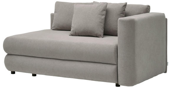 RÉCAMIERE in Flachgewebe Grau - Schwarz/Grau, Design, Kunststoff/Textil (171/71-88/93cm) - Cantus