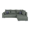 ECKSOFA Petrol Webstoff  - Chromfarben/Anthrazit, Design, Kunststoff/Textil (260/218cm) - P & B