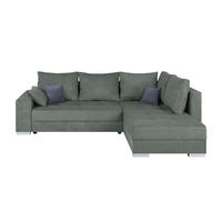 ECKSOFA Petrol Webstoff  - Chromfarben/Anthrazit, Design, Kunststoff/Textil (260/218cm) - P & B