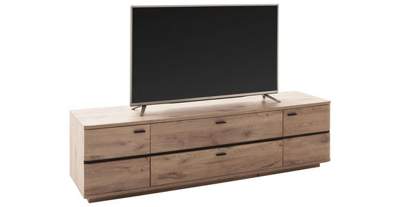 LOWBOARD in 195/55/50 cm - Eichefarben/Anthrazit, KONVENTIONELL, Holzwerkstoff/Metall (195/55/50cm) - Cantus