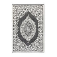 OUTDOORTEPPICH für Terrasse und Balkon 120/170 cm Gemini Schwarz, Weiß  - Schwarz/Weiß, Design, Kunststoff (120/170cm) - Hanse Home
