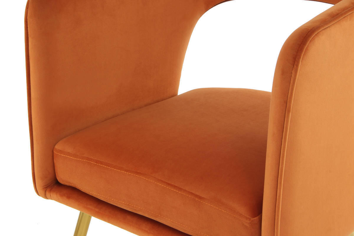 ARMLEHNSTUHL  in Eisen  - Orange, Trend, Holzwerkstoff/Textil (63/60/77cm) - Kayoom