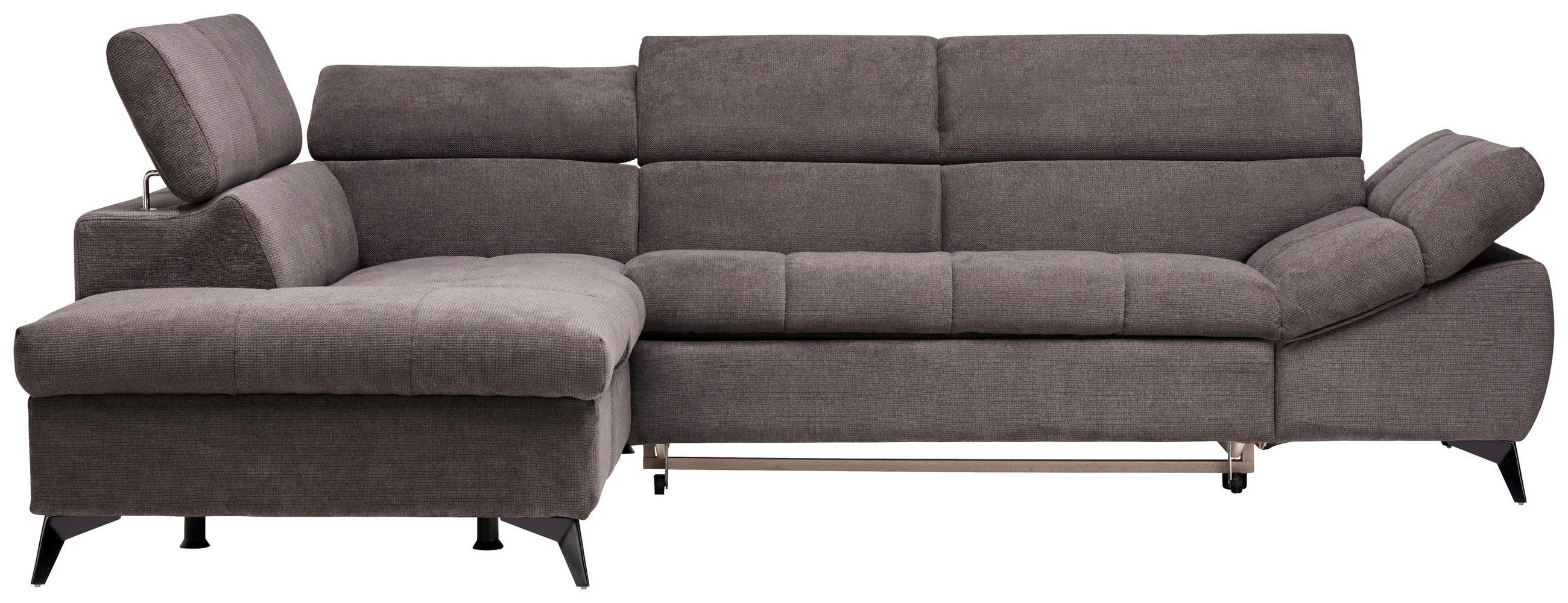 SEDEŽNA GARNITURA, mikrovlakna siva - črna/siva, Design, umetna masa/tekstil (210/279cm) - Stylife