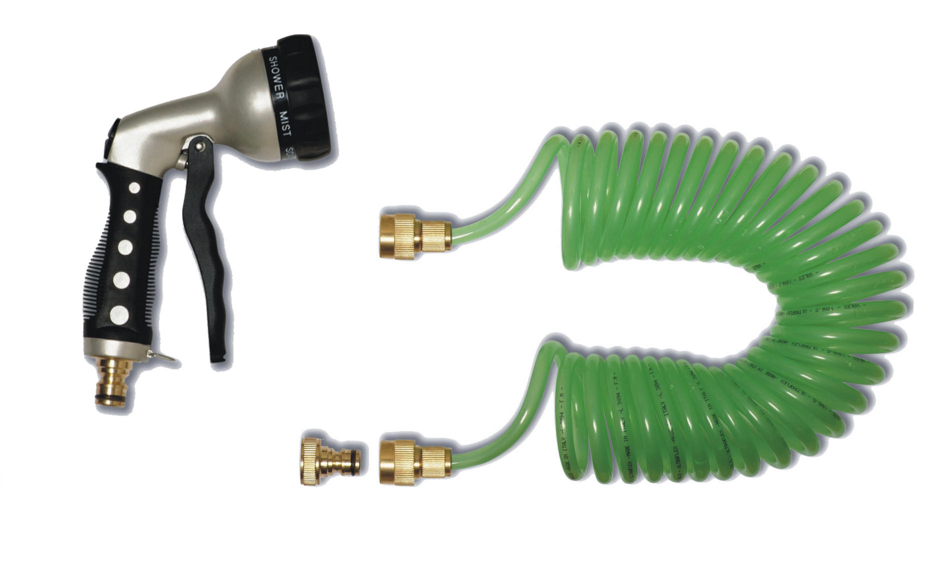 SPIRALGARTENSCHLAUCH C-6012 - Grün, Basics, Kunststoff