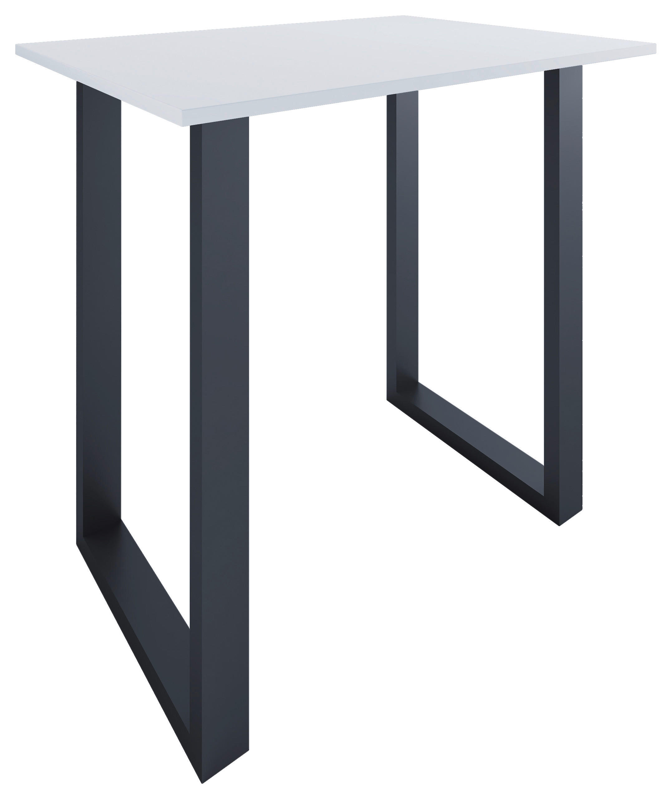 BARTISCH in Metall, Holzwerkstoff 110/102/80 cm   - Schwarz/Weiß, KONVENTIONELL, Holzwerkstoff/Metall (110/102/80cm)