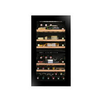 WEINKÜHLSCHRANK AVI105PLATINUM  - Schwarz, Basics, Glas/Holz (59,0/105,5/56,5cm)