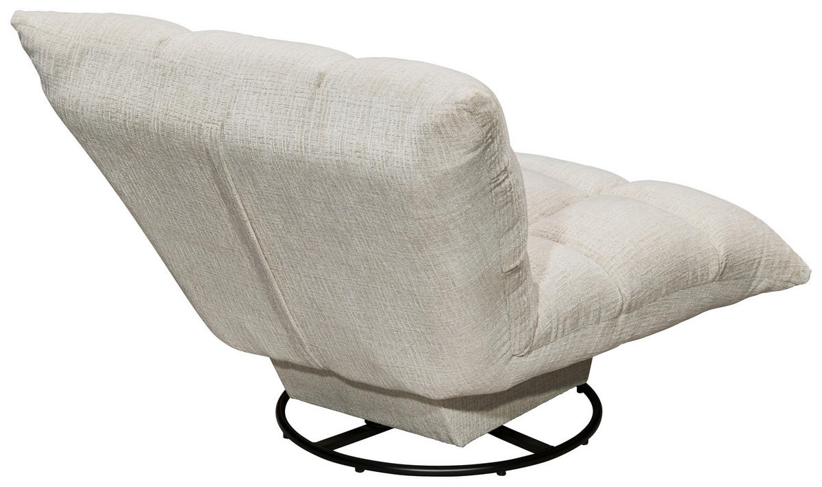 SESSEL in Chenille Beige  - Beige/Schwarz, MODERN, Textil/Metall (100/83/94cm) - Livetastic