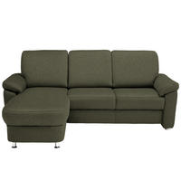 ECKSOFA in Flachgewebe Grün  - Chromfarben/Grün, Konventionell, Textil/Metall (163/250cm) - Beldomo System