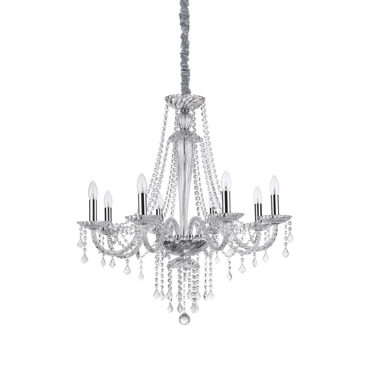 RASKOŠNI LUSTER  80/111-180 cm      - providno, Konvencionalno, staklo (80/111-180cm)