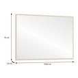 SPIEGEL 108/76/1,8 cm    in rechteckig  - Sandfarben, MODERN, Glas/Holzwerkstoff (108/76/1,8cm) - Carryhome
