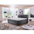 BOXSPRINGBETT "OCEAN" Webstoff 200/200 cm INKL. Topper - Anthrazit/Schwarz, Design, Holz/Textil (200/200cm) - Novel