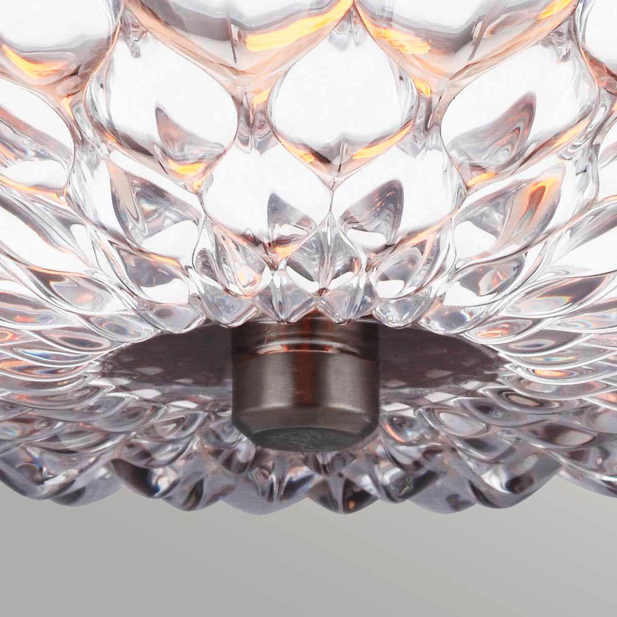 DECKENLEUCHTE  35.2/13.7 cm    - Messingfarben/Braun, KONVENTIONELL, Glas/Metall (35.2/13.7cm) - Elstead Lighting