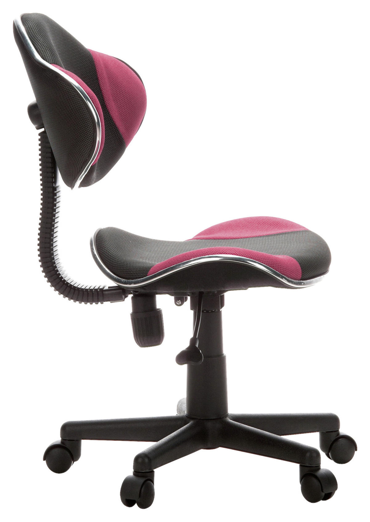 MLADINSKI VRTLJIVI STOL umetna masa siva, pink  - pink/siva, Basics, umetna masa (45/86-101/42cm) - MID.YOU