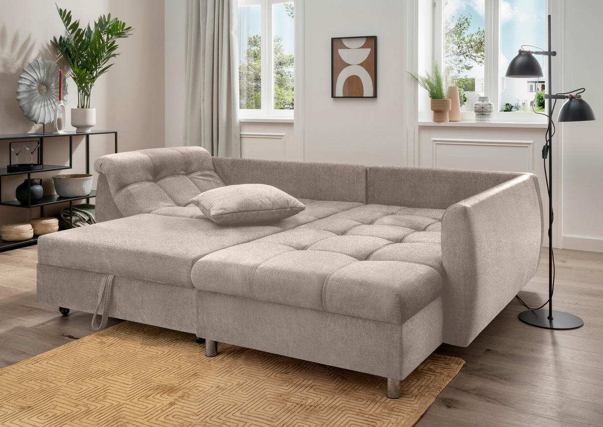 KUTNA GARNITURA tekstil  taupe   - boje kroma/taupe, Design, tekstil (250/190cm) - Livetastic