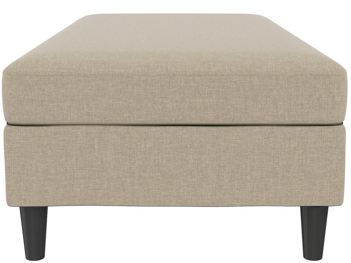 HOCKER in Textil Cappuccino  - Schwarz/Cappuccino, Basics, Kunststoff/Textil (130/43/69cm) - Livetastic