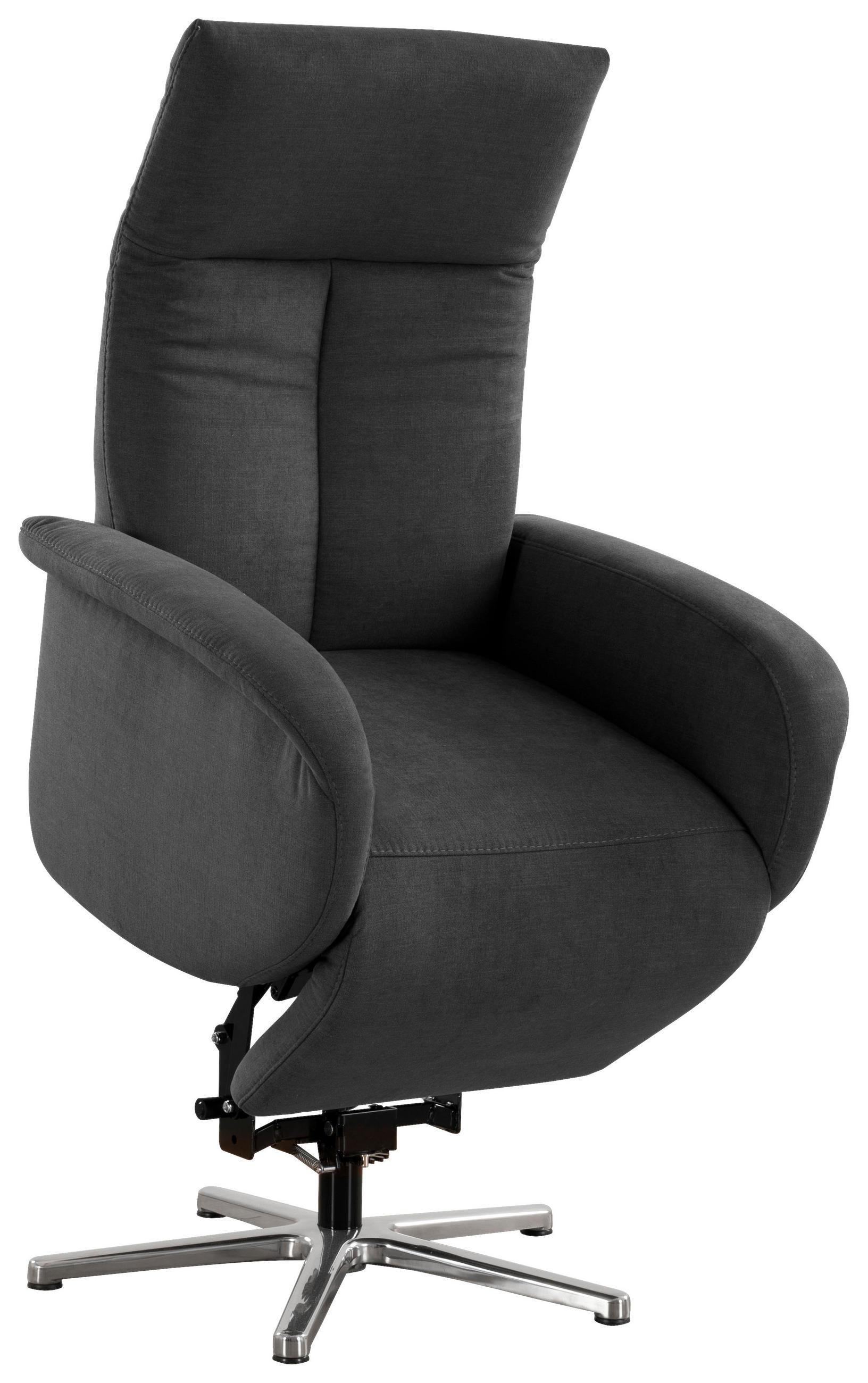 DREHSTUHL Flachgewebe Dunkelgrau - Chromfarben/Dunkelgrau, KONVENTIONELL, Textil/Metall (75/112/82cm) - Sit & More