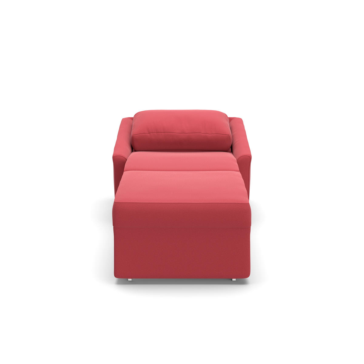 SCHLAFSESSEL RELAX BOX Mikrofaser Rot    - Beige/Rot, Basics, Kunststoff/Textil (108/86/96cm) - MID.YOU