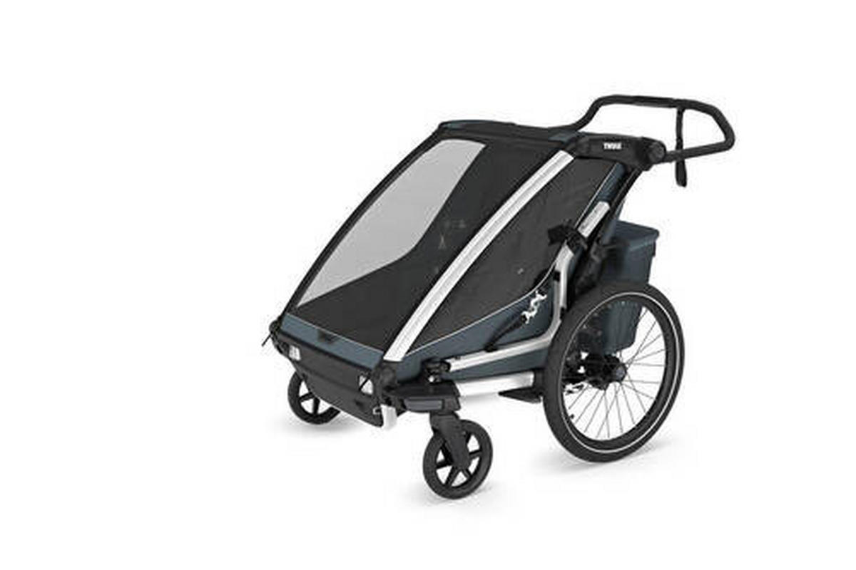 FAHRRADANHÄNGER   Chariot Cross2 dbl  - Dunkelgrau, Basics, Textil/Metall (88,00/34,00/73,00cm) - Thule