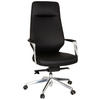 CHEFSESSEL  in Lederlook Schwarz  - Silberfarben/Schwarz, Basics, Kunststoff/Textil (63/133/65cm) - MID.YOU