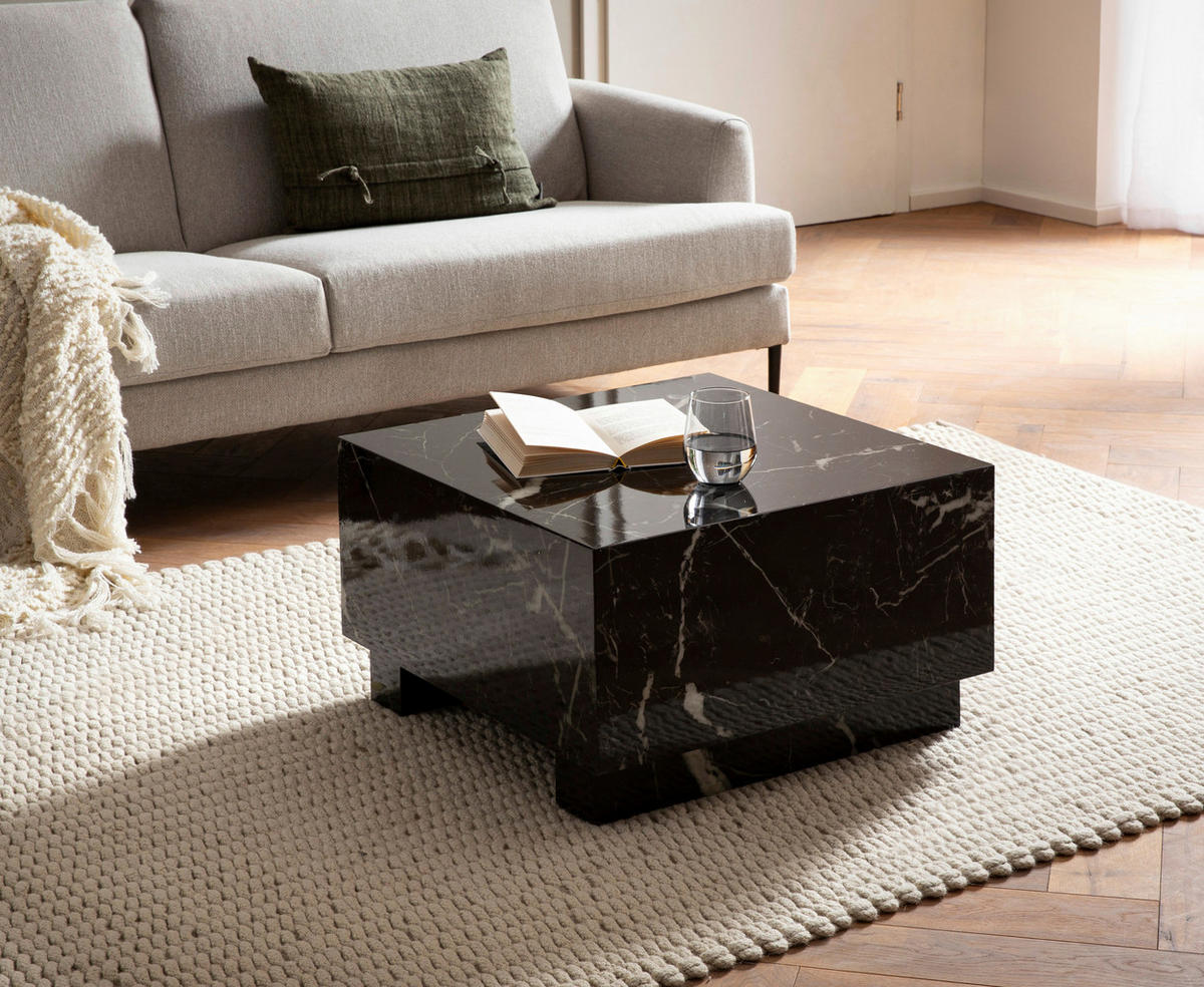 COUCHTISCH in Holzwerkstoff 60/60/35 cm   - Schwarz Hochglanz, Lifestyle, Holzwerkstoff (60/60/35cm) - Livetastic