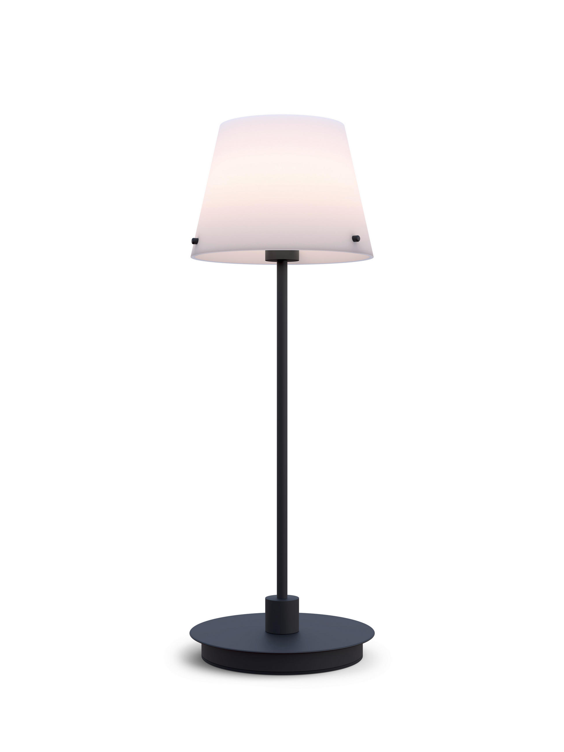 TISCHLEUCHTE Gil il Grande 14/37 cm   - Opal/Schwarz, Design, Glas/Metall (14/37cm) - Belid