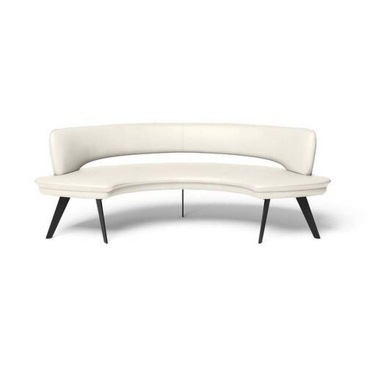SITZBANK in Metall, Leder Creme  - Creme/Schwarz, Design, Leder/Metall (238/84/154cm) - Joop!