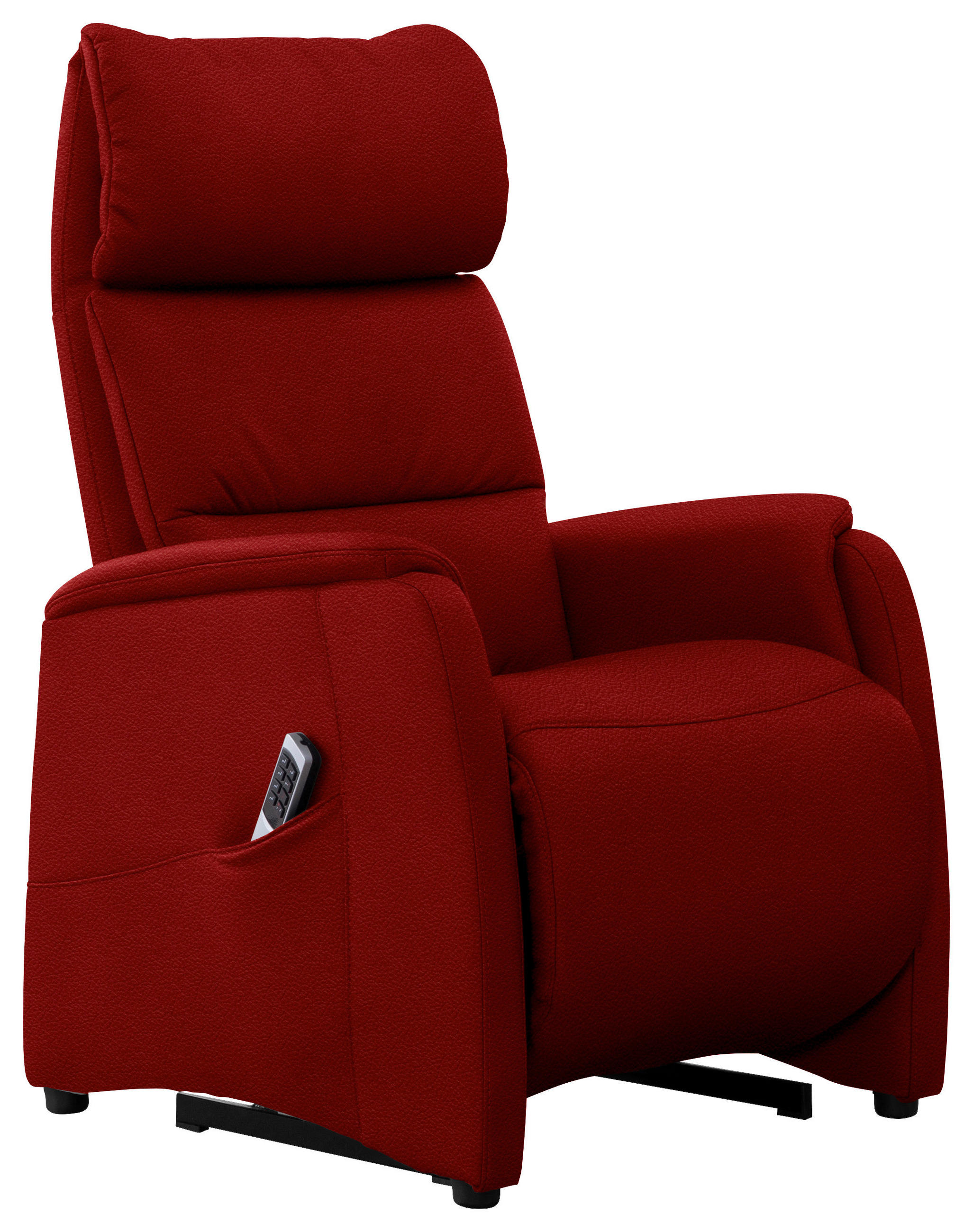 FERNSEHSESSEL in Rot  - Rot/Schwarz, KONVENTIONELL, Leder/Kunststoff (69/109/83cm) - Cantus