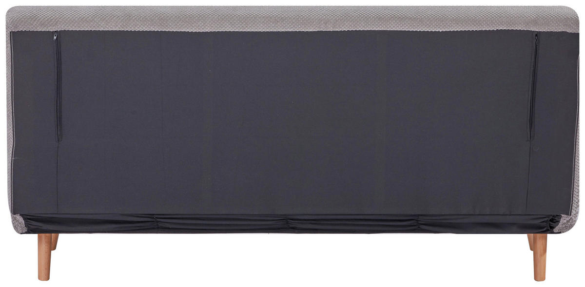 SCHLAFSOFA Cord Grau  - Naturfarben/Grau, MODERN, Holz/Textil (162/82/91cm) - MID.YOU