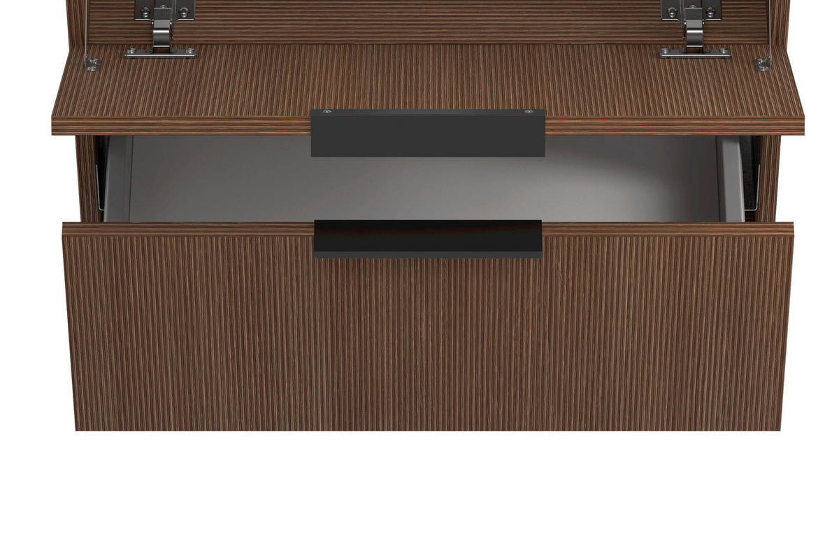 WASCHBECKENUNTERSCHRANK 60/54/35 cm  - Dunkelbraun/Schwarz, Natur, Holzwerkstoff/Kunststoff (60/54/35cm) - Held