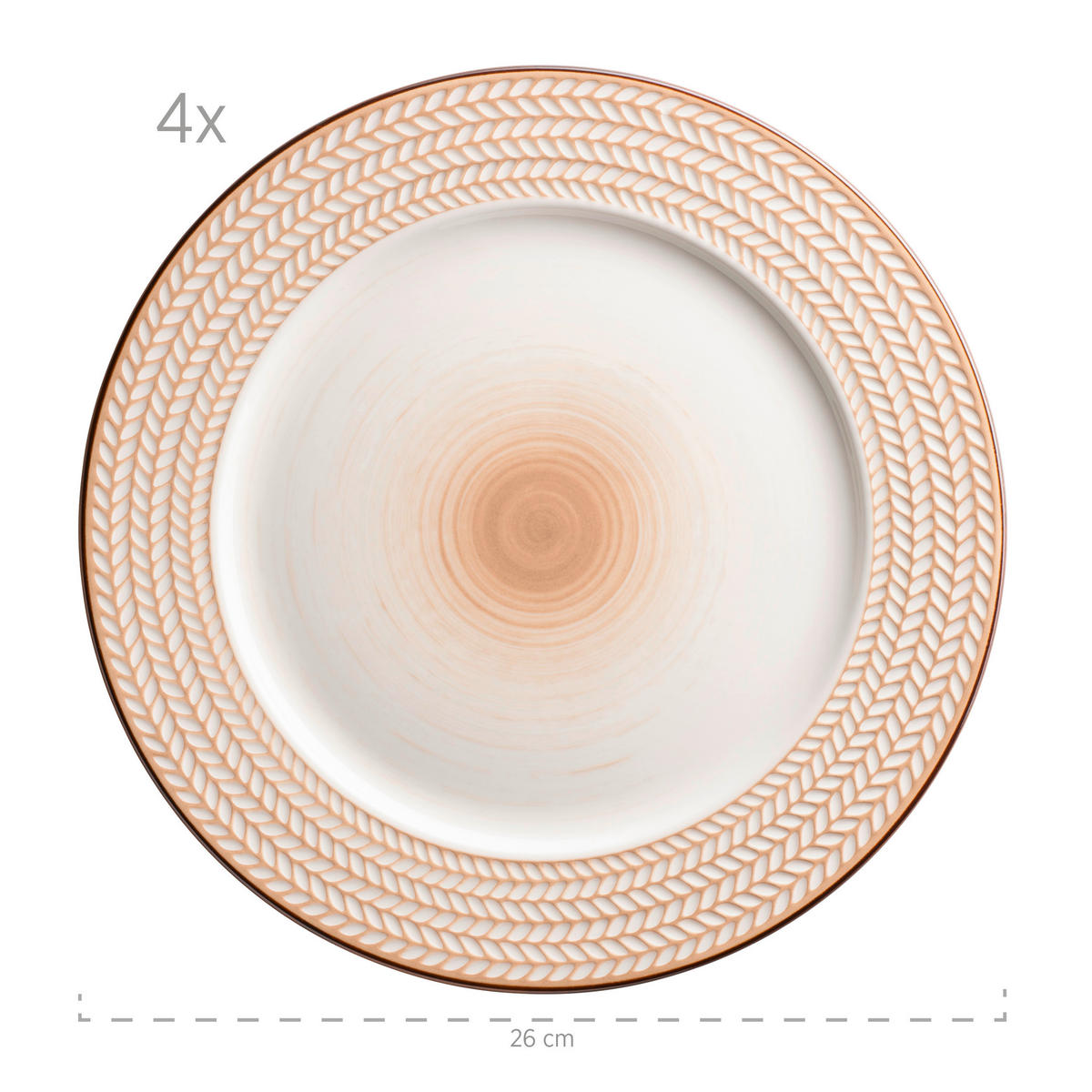 TAFELSERVICE Weiß Prospero 8-teilig  - Weiß, Basics, Keramik (30,5/30,5/22cm) - Mäser