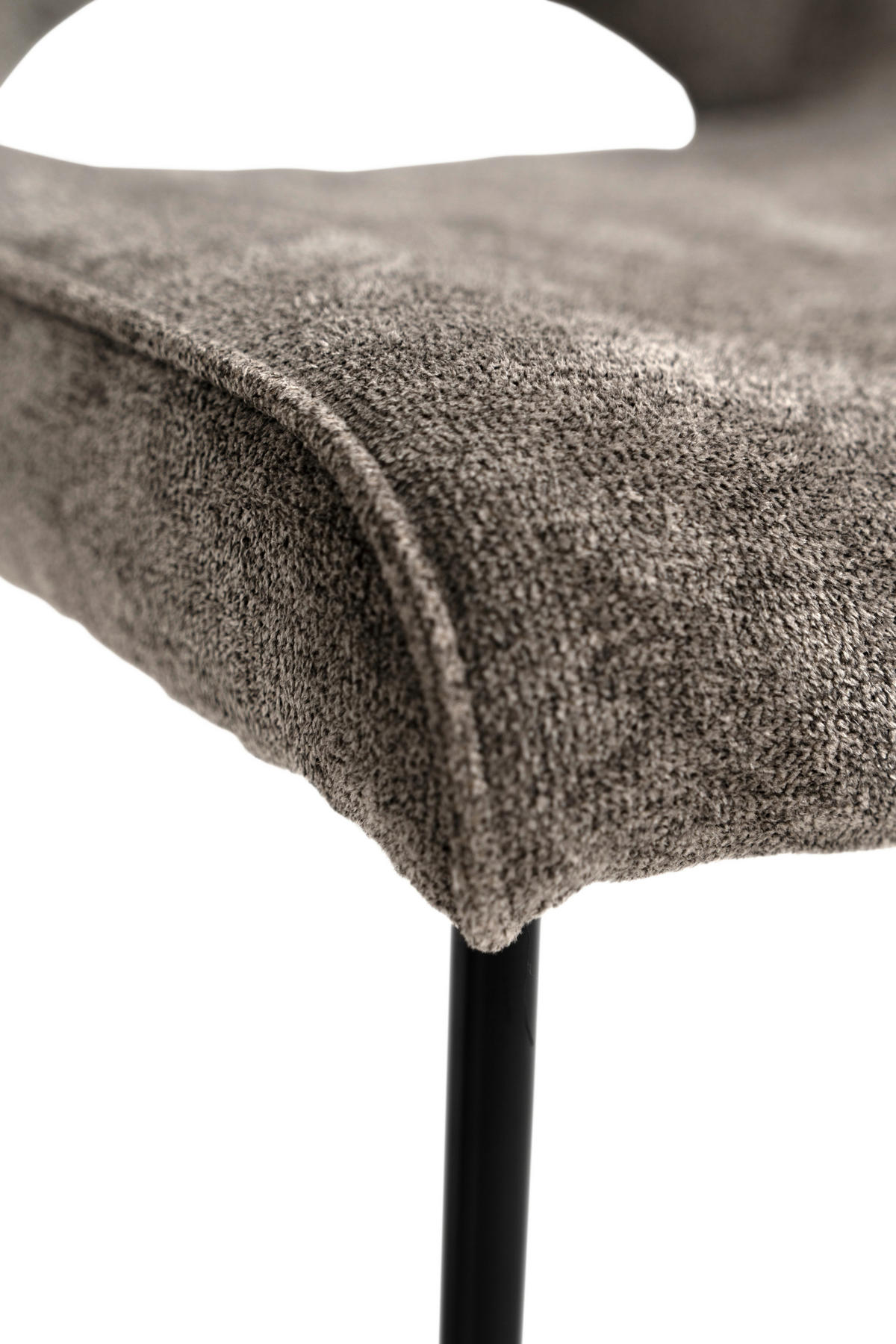 STUHL  in Stahl Mikrofaser Metall, Textil  - Schwarz/Grau, MODERN, Textil/Metall (49/83,5/59,5cm) - MID.YOU