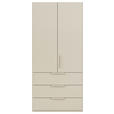 DREHTÜRENSCHRANK 101/223/61 cm,  in Champagner, 2-türig  - Champagner, Basics, Holzwerkstoff/Metall (101/223/61cm) - Novel