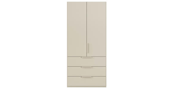 DREHTÜRENSCHRANK 101/223/61 cm,  in Champagner, 2-türig  - Champagner, Basics, Holzwerkstoff/Metall (101/223/61cm) - Novel