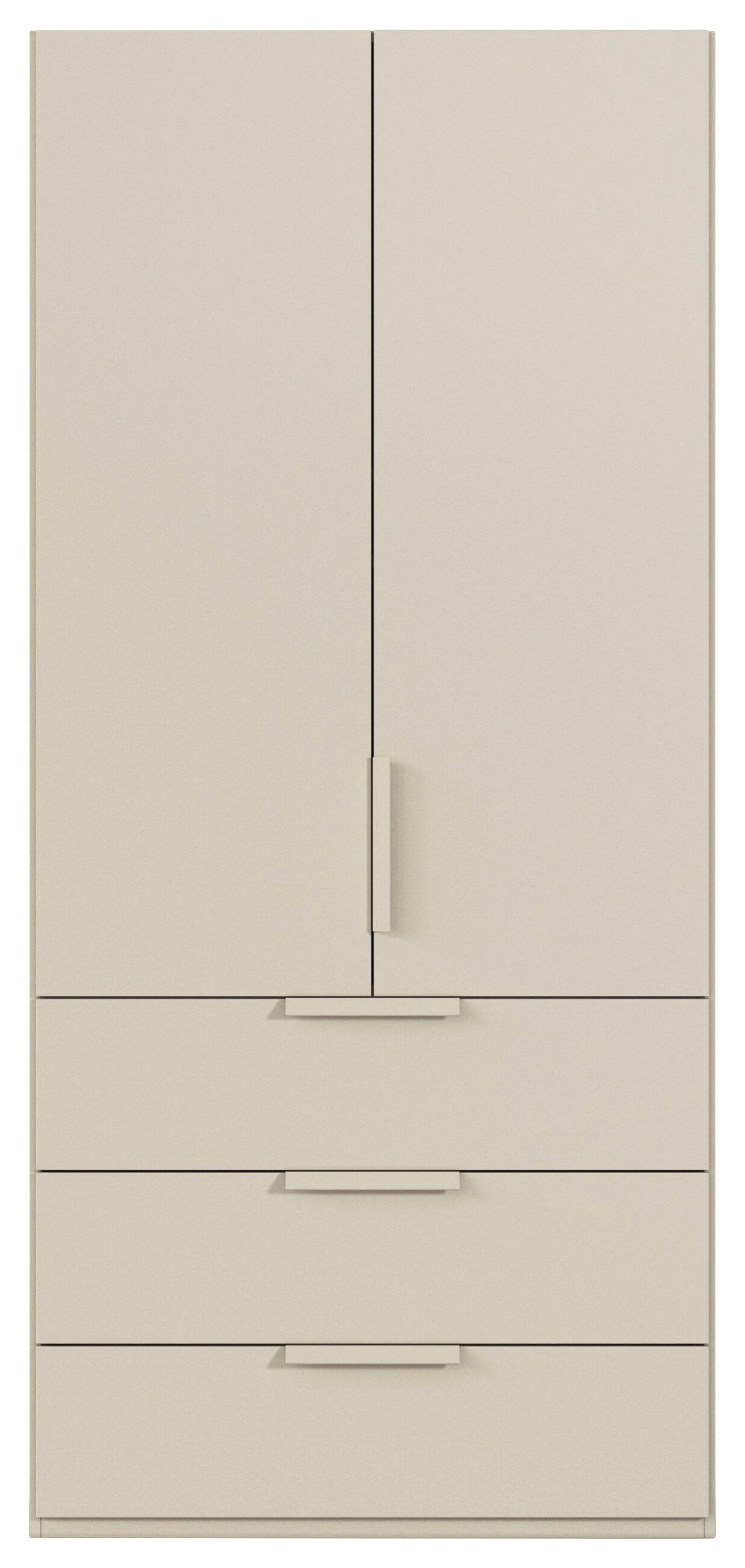 DREHTÜRENSCHRANK 101/223/61 cm,  in Champagner, 2-türig  - Champagner, Basics, Holzwerkstoff/Metall (101/223/61cm) - Novel
