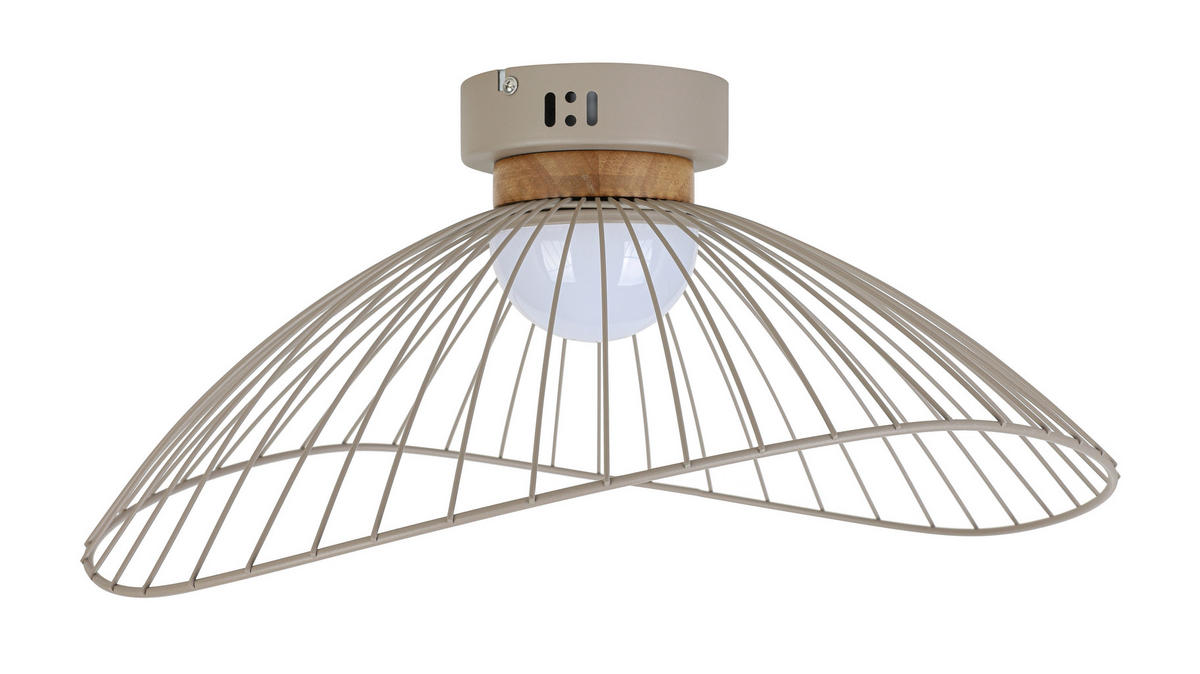 DECKENLEUCHTE 45/43/22,5 cm  - Sandfarben/Naturfarben, Trend, Holz/Kunststoff (45/43/22,5cm) - Collett's Monde