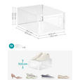 SCHUHBOX - Transparent/Weiß, Trend, Kunststoff (33,5/14,3/23,2cm) - Boxxx