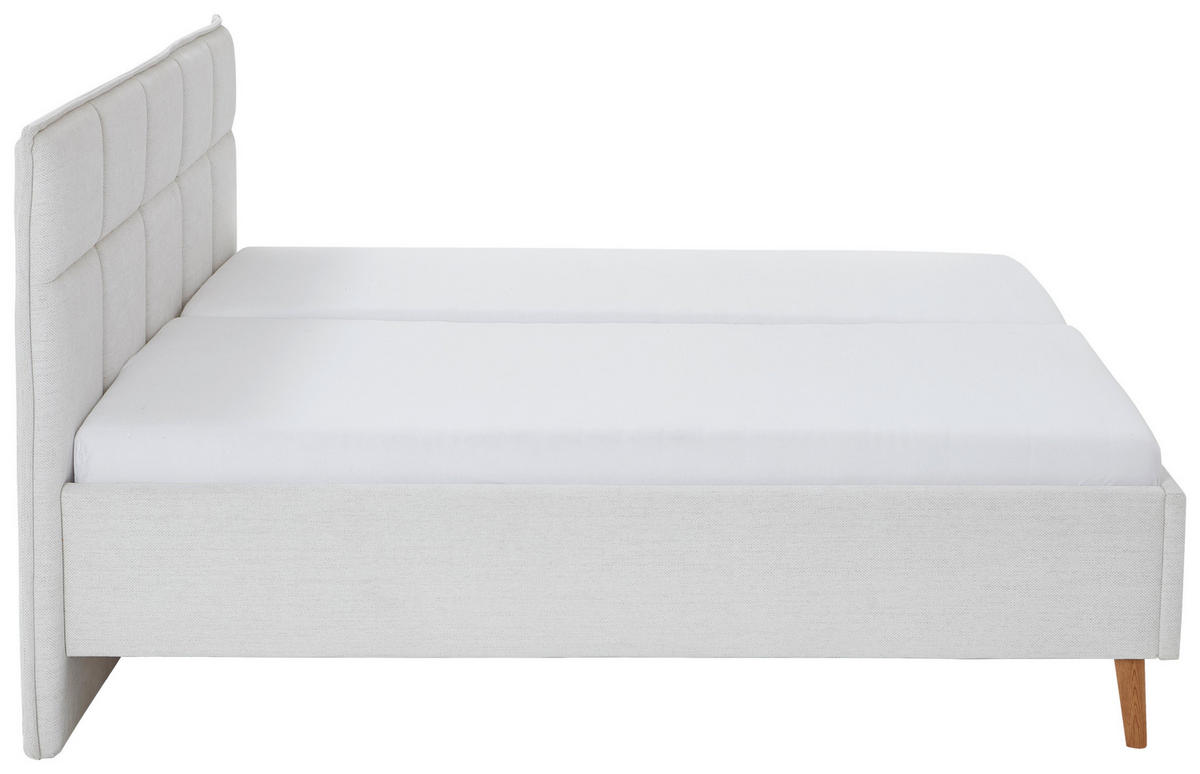 POLSTERBETT 160/200 cm  in Beige  - Eichefarben/Beige, Design, Holz/Textil (160/200cm) - Xora