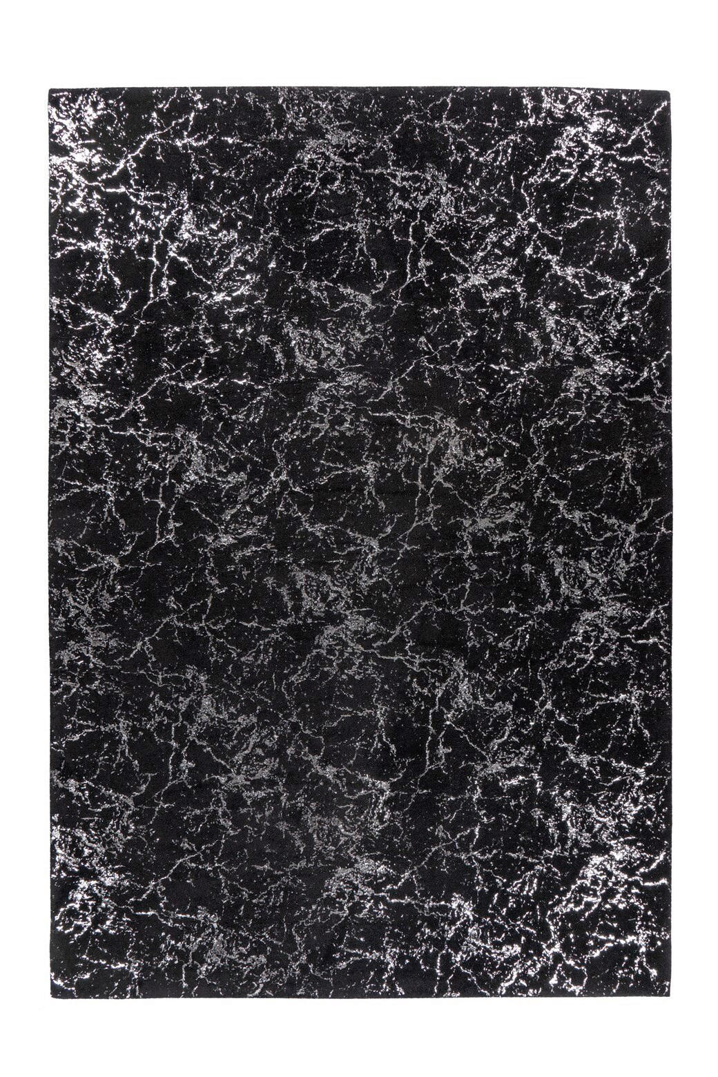 LÄUFER 80/150 cm Bijou 225 Schwarz / Silber  - Silberfarben/Schwarz, Konventionell, Textil (80/150cm)