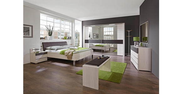 BETTANLAGE 180/200 cm in Braun, Lärchefarben - Lärchefarben/Braun, Design, Holzwerkstoff/Textil (180/200cm) - Dieter Knoll