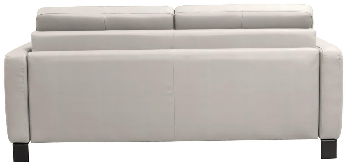 SCHLAFSOFA in Textil, Leder Ecru  - Ecru/Schwarz, Konventionell, Leder/Textil (190/87/100cm) - Celina Home