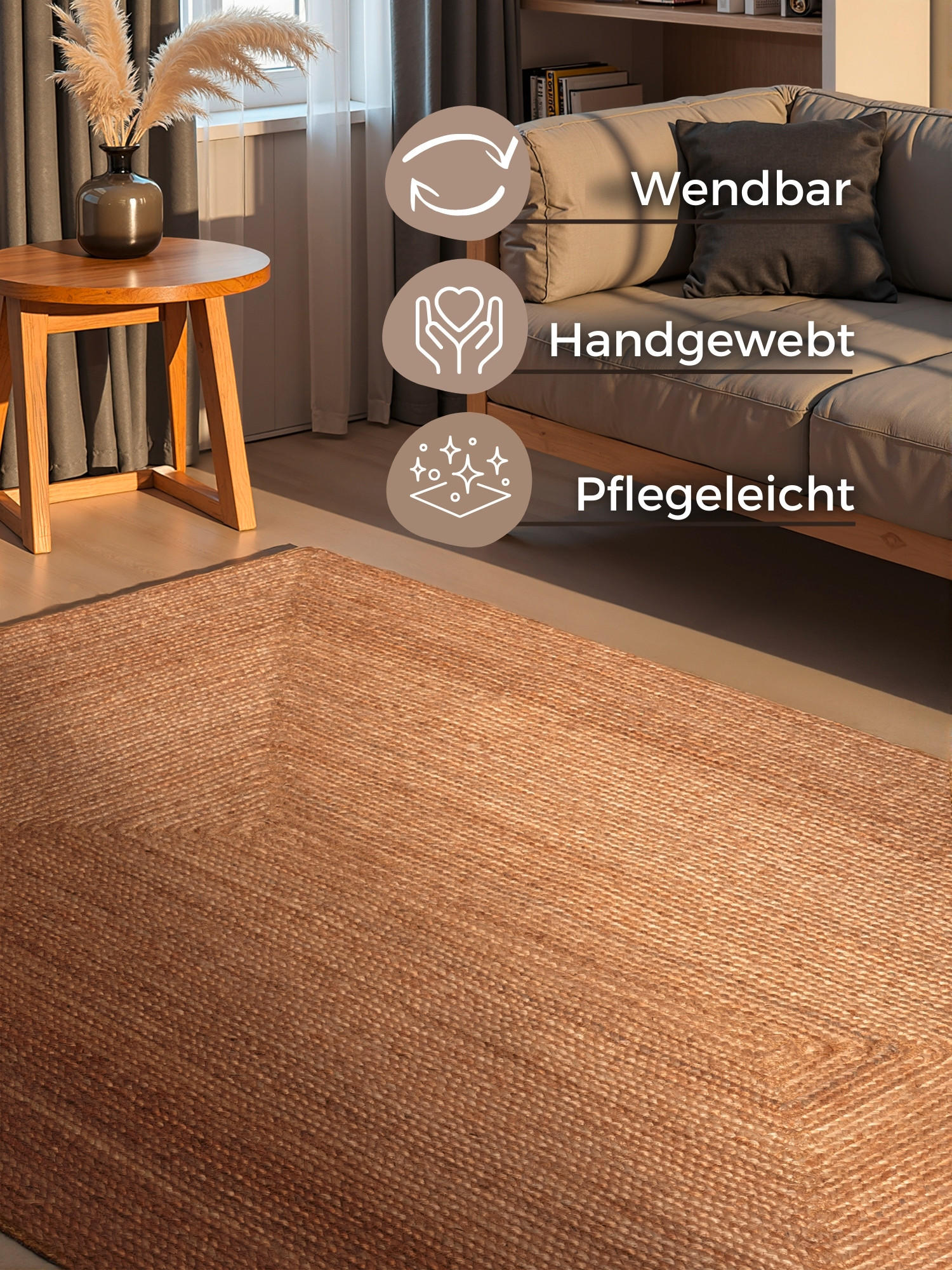 JUTETEPPICH 60/90 cm Sharmila Goldfarben  - Goldfarben, Basics, Textil (60/90cm)