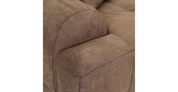 ECKSOFA Braun Lederlook  - Schwarz/Braun, KONVENTIONELL, Kunststoff/Textil (286/195cm) - Ambia Home