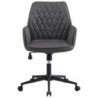 DREHSTUHL Mikrofaser Anthrazit  - Anthrazit/Schwarz, KONVENTIONELL, Textil/Metall (57/87/52cm) - MID.YOU