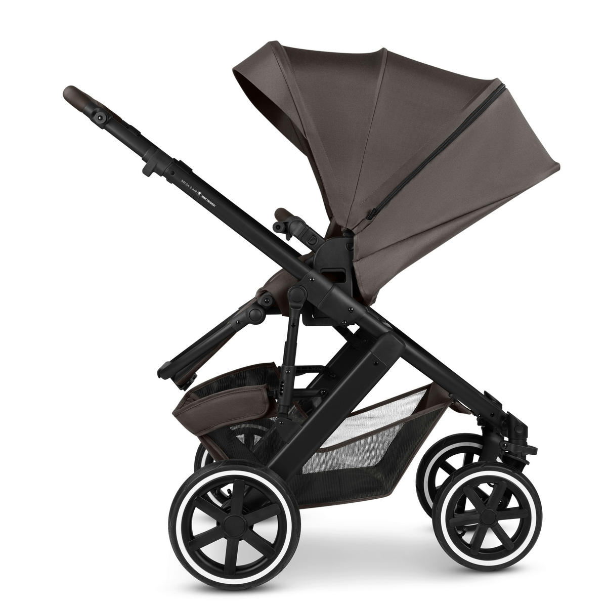 KINDERWAGENSET Salsa 5 Air Starter Set - Teddy  - Sandfarben/Schwarz, Basics, Textil/Metall (95,5/63/118cm) - ABC Design